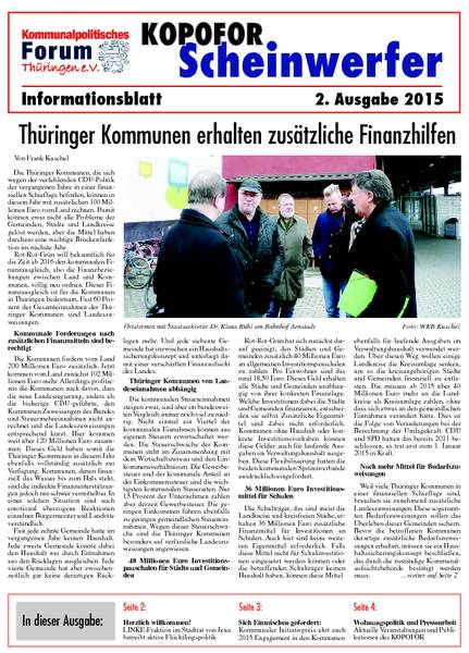 Vereinsblatt 2 Ausgabe 2015